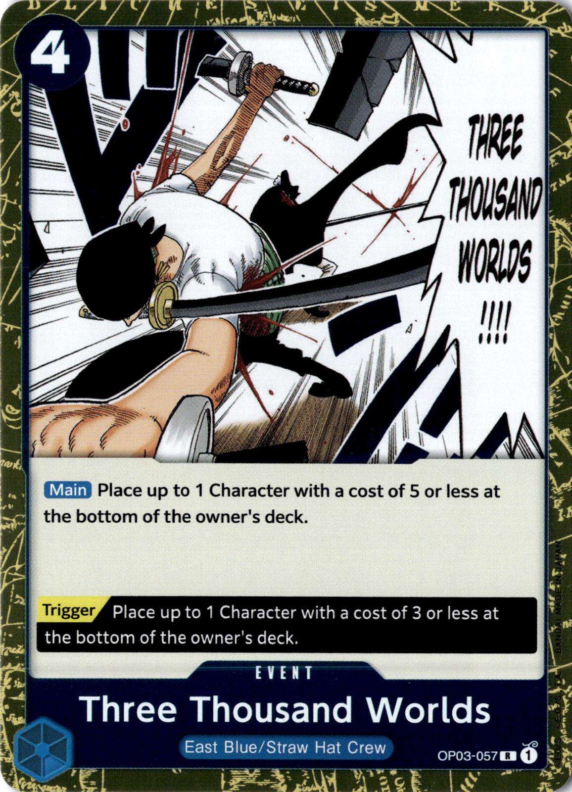 Three Thousand Worlds OP03-057 Rare Pillars of Strength One Piece Foil Near Mint
