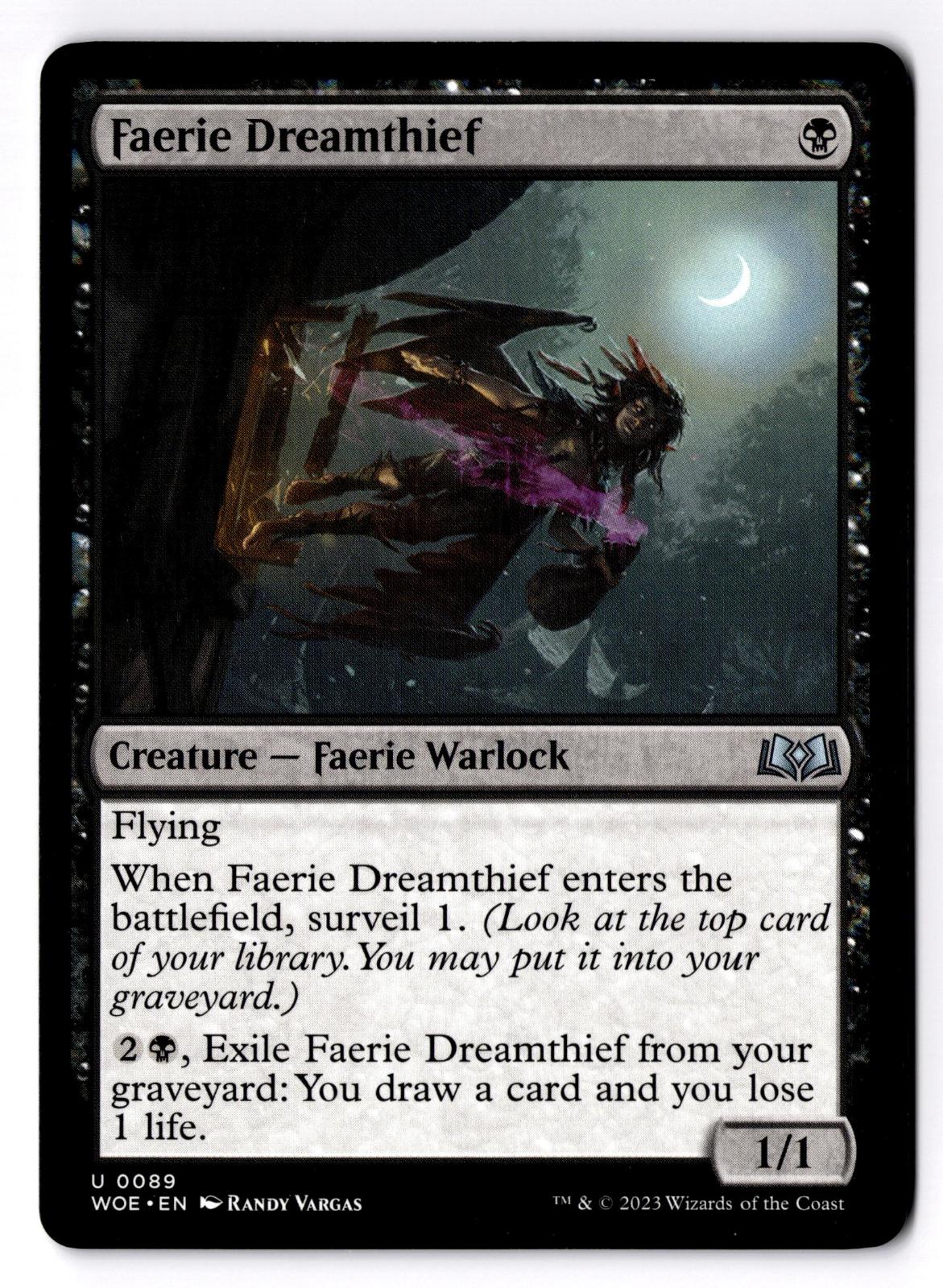 Faerie Dreamthief 89 Uncommon Wilds of Eldraine Magic: The Gathering LP