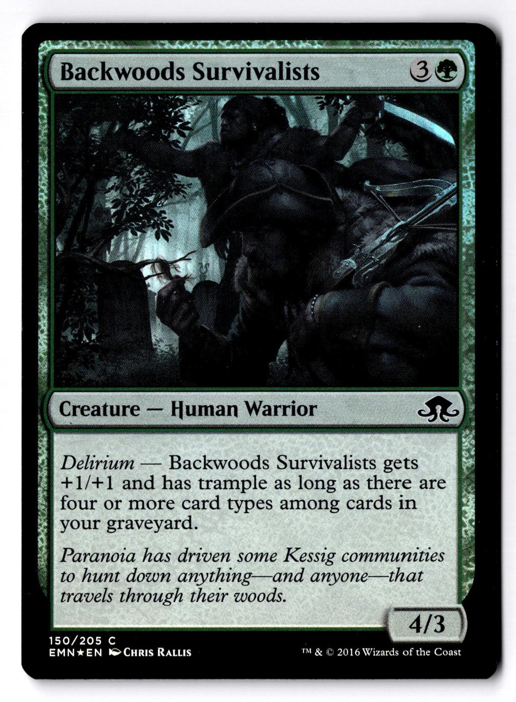 Backwoods Survivalists 150 Common Eldritch Moon Magic: The Gathering Foil LP