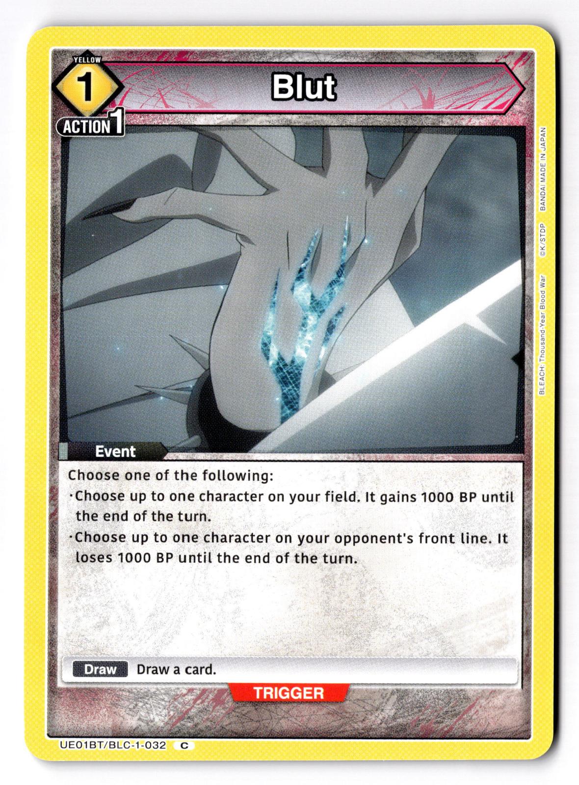 Blut UE01BT/BLC-1-032 C UE01BT: BLEACH: Thousand-Year Blood War Union Arena NM