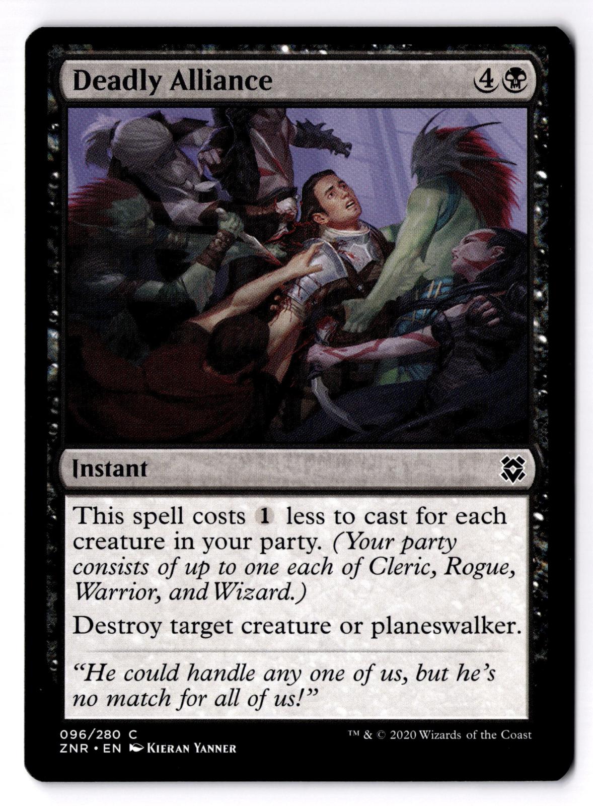 Deadly Alliance 96 Common Zendikar Rising Magic: The Gathering Lightly Played
