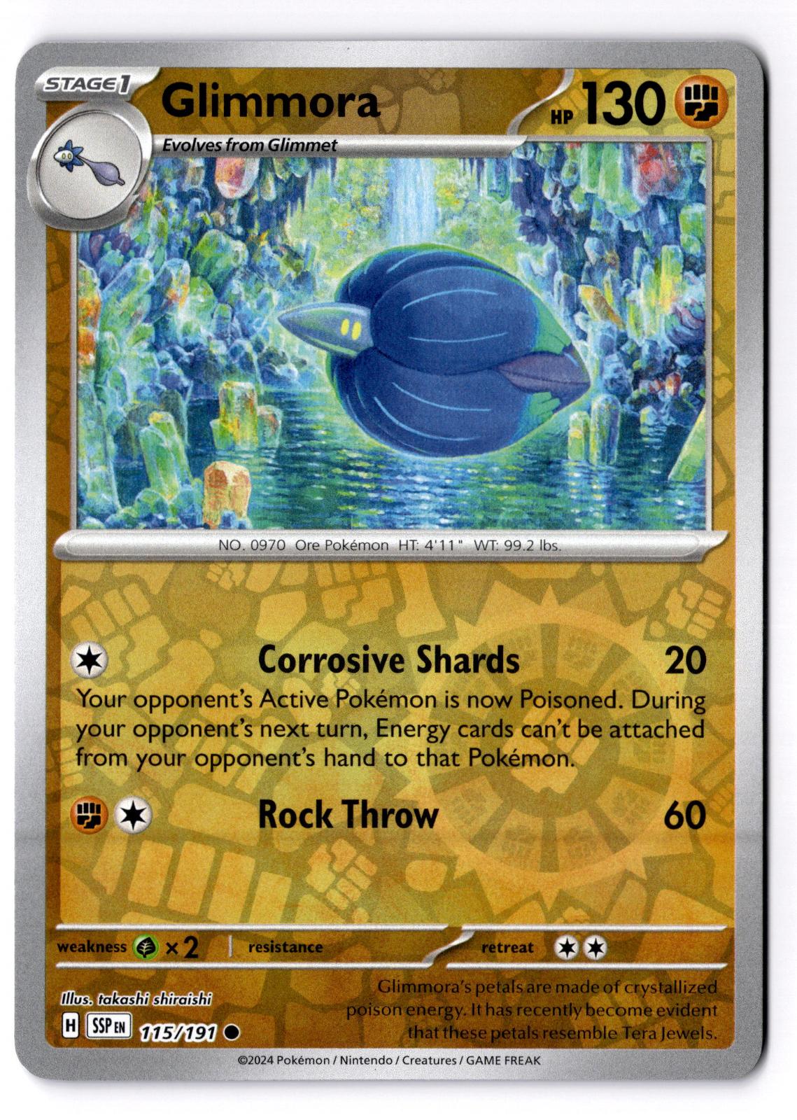 Glimmora 115/191 Common Surging Sparks Pokemon Reverse Holo Near Mint