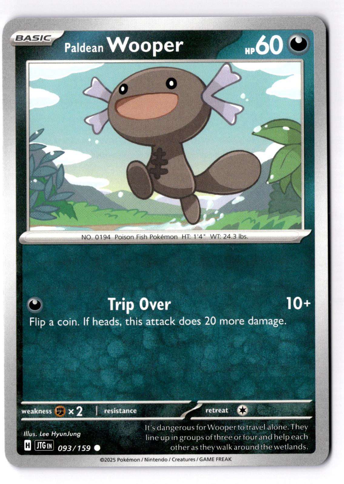 Paldean Wooper 093/159 Common Journey Together Pokemon Near Mint