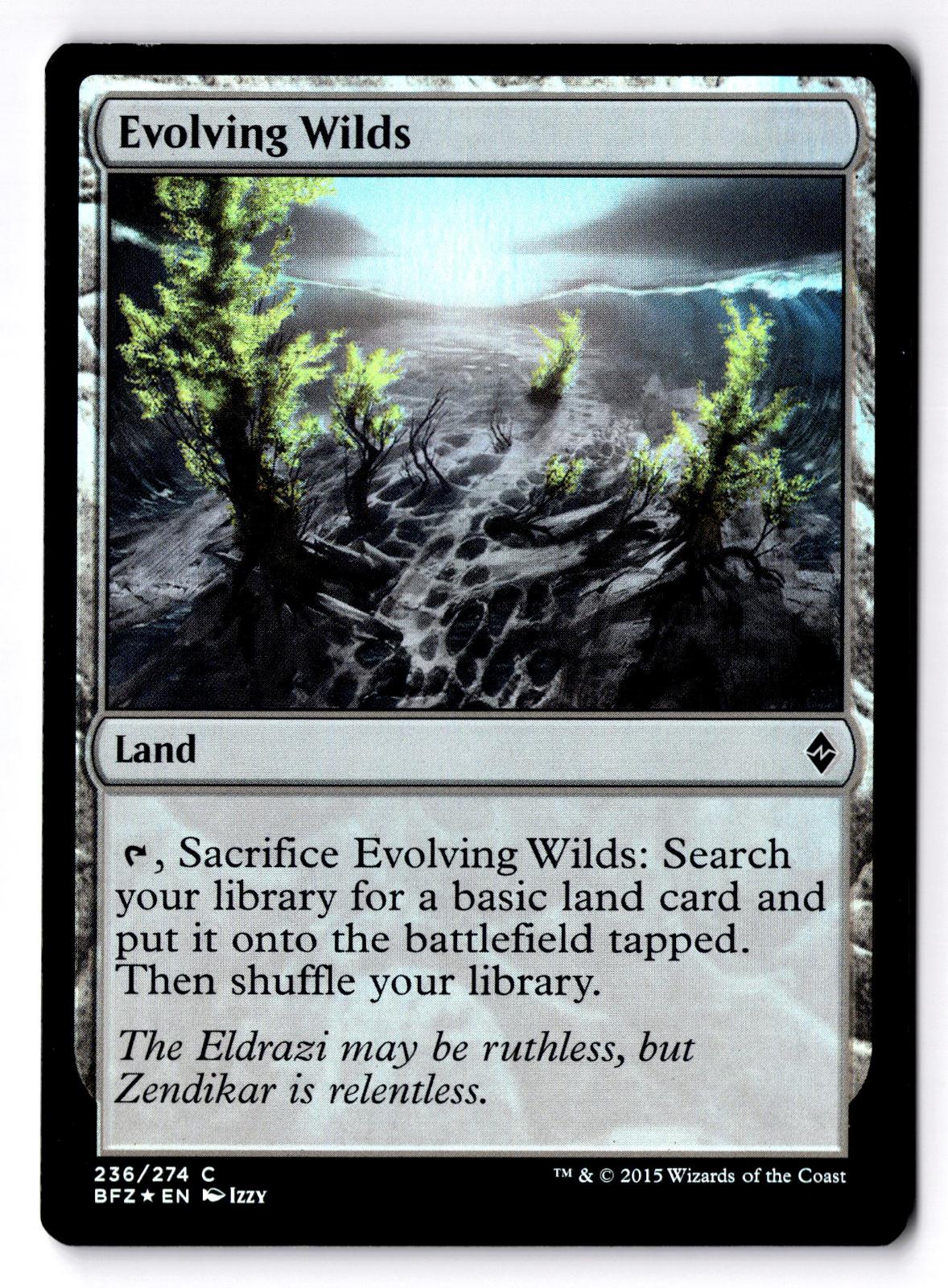 Evolving Wilds 236 Common Battle for Zendikar Magic: The Gathering Foil LP