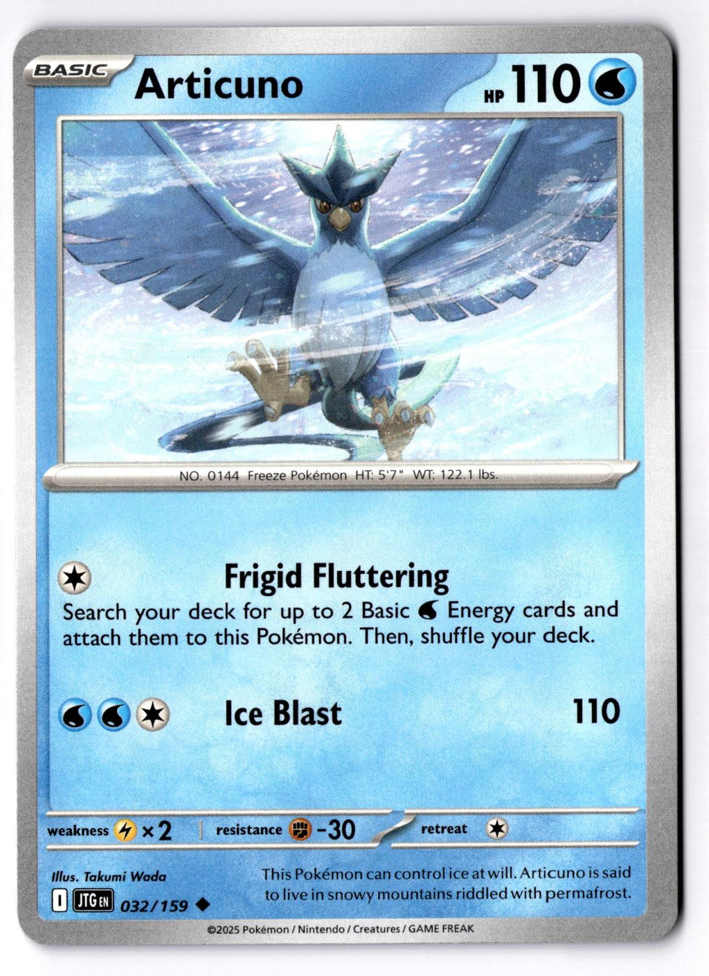 Articuno 032/159 Uncommon Journey Together Pokemon Near Mint