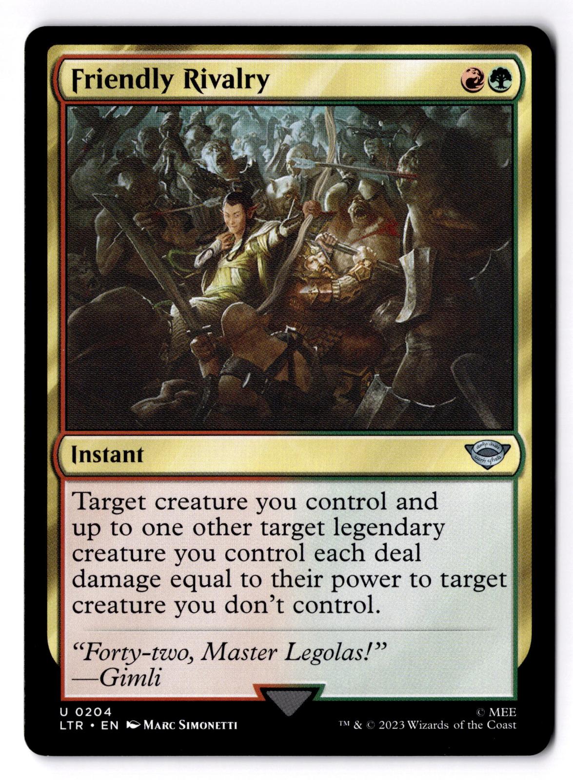 Friendly Rivalry 204 The Lord of the Rings Magic: The Gathering LP