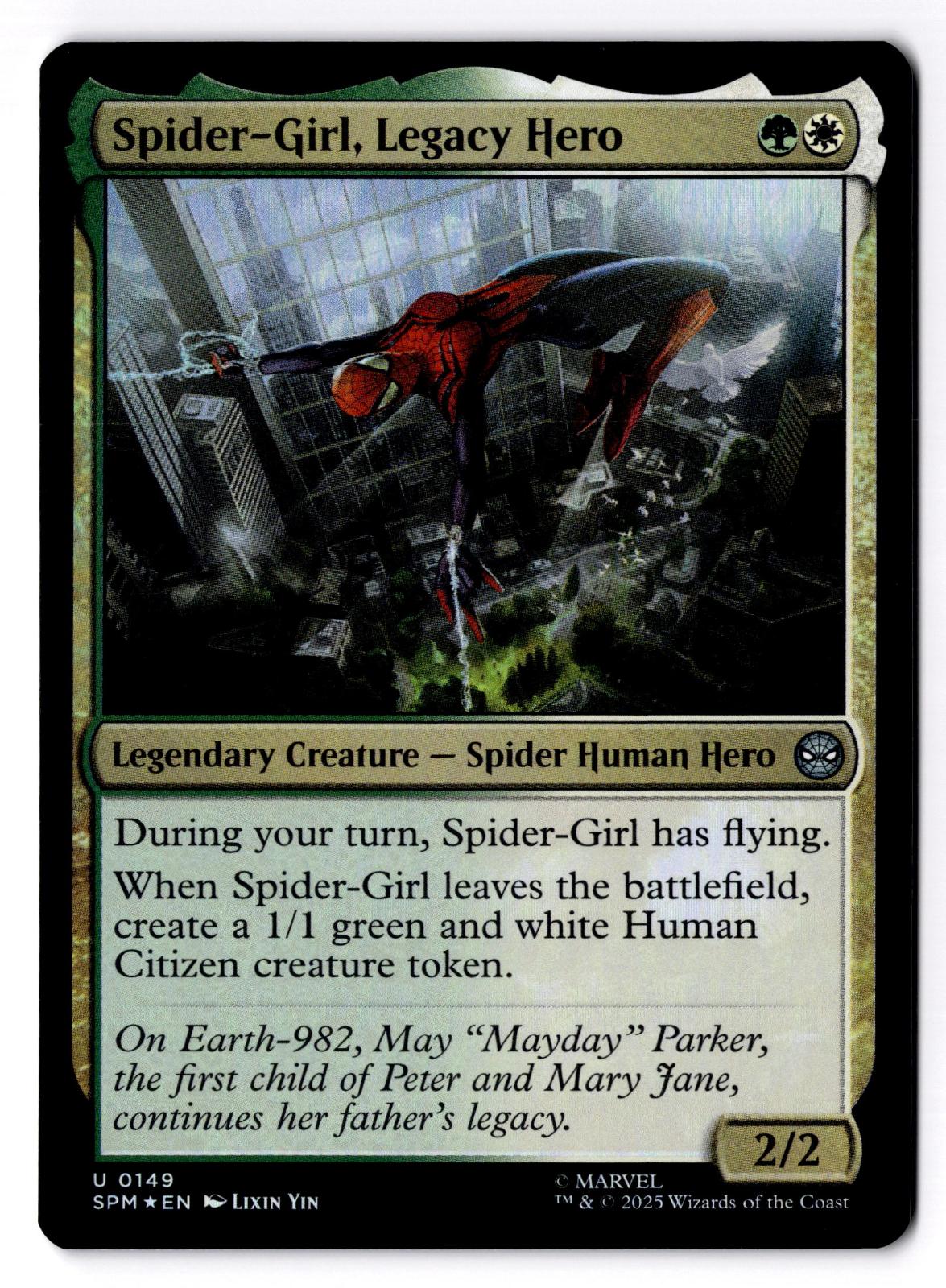 Spider-Girl, Legacy Hero 149 Marvel's Spider-Man Magic: The Gathering Foil LP