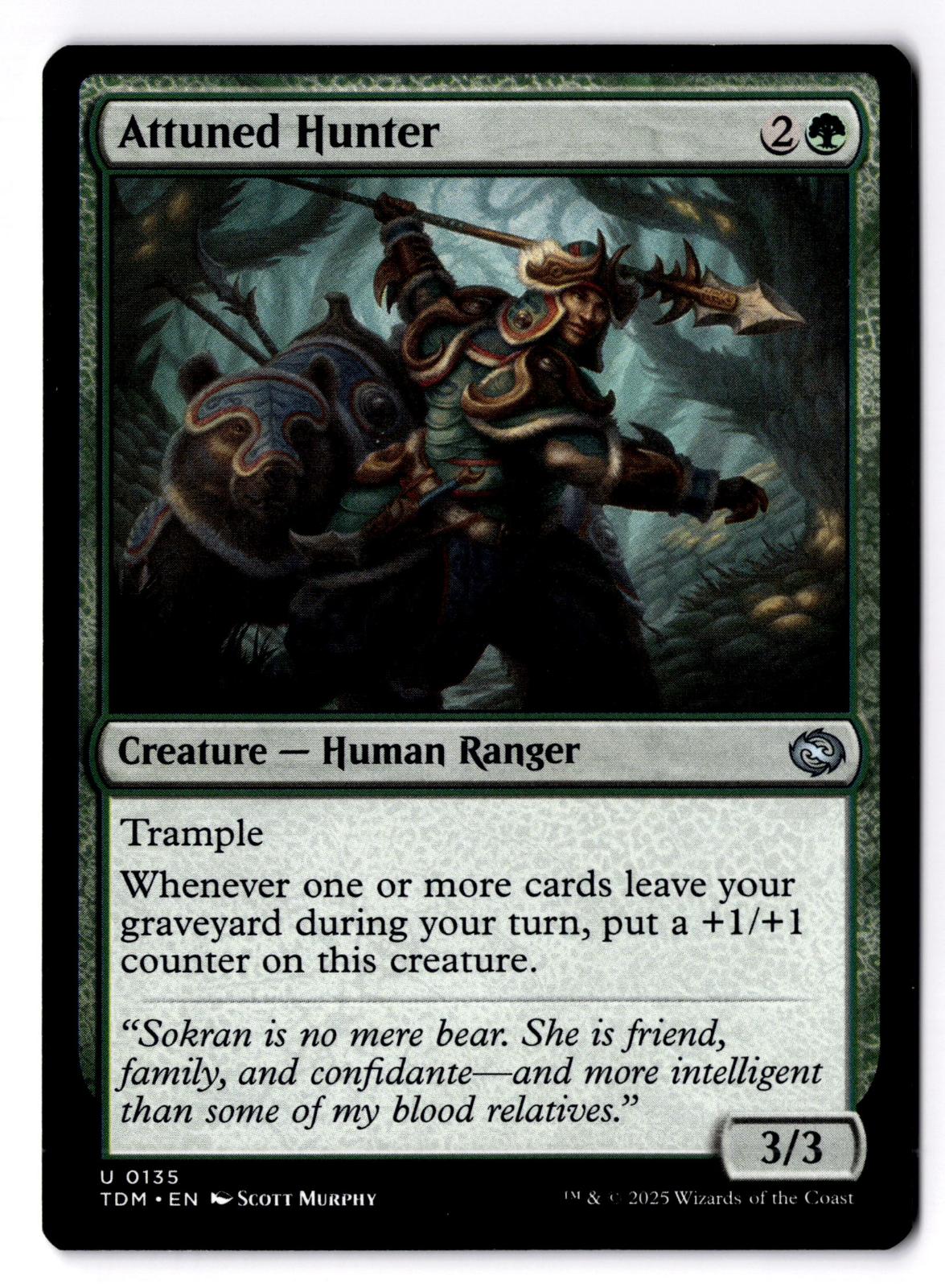 Attuned Hunter 135 Uncommon Tarkir: Dragonstorm Magic: The Gathering LP