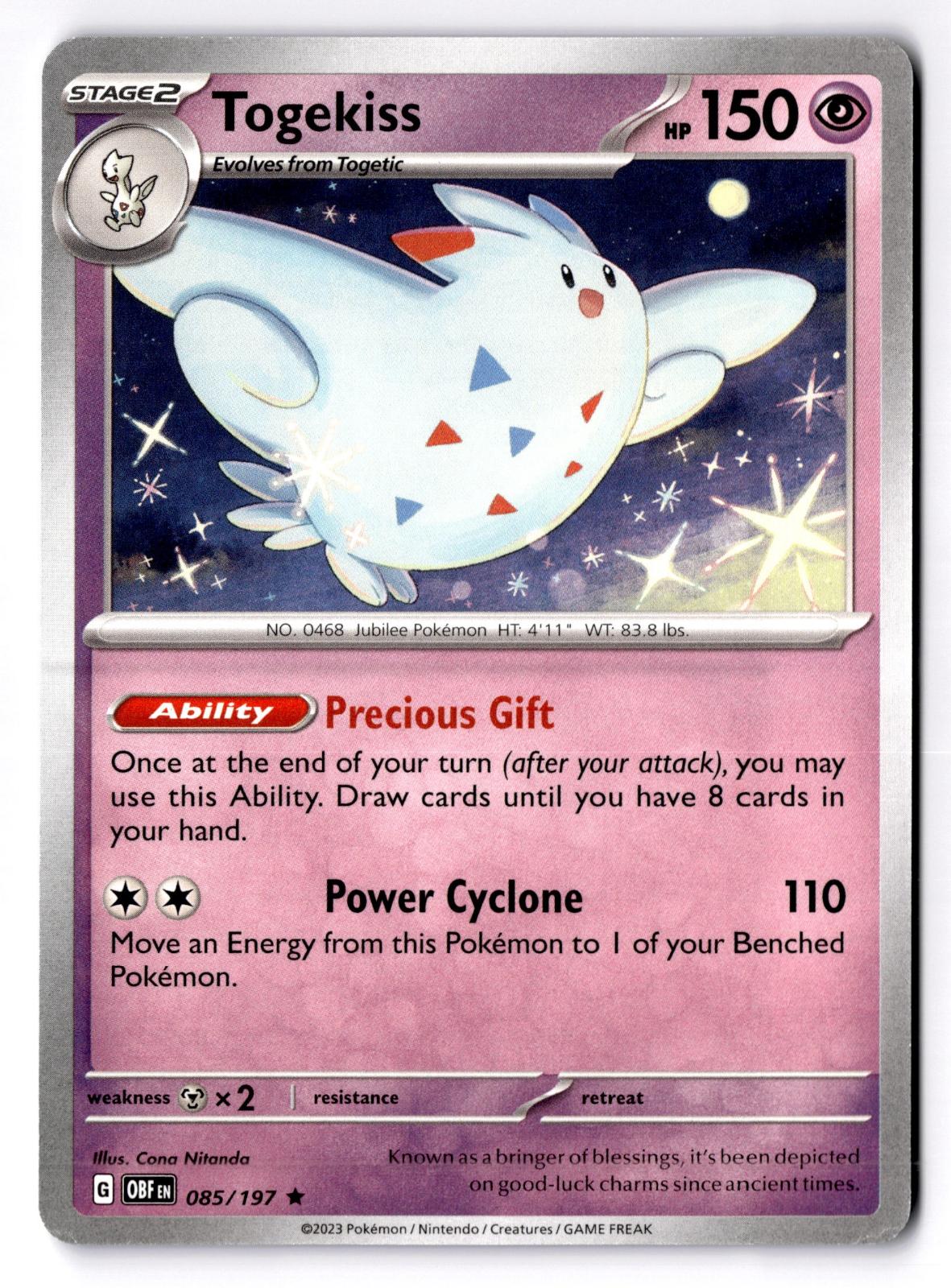 Togekiss 85/197 Rare Deck Exclusives Pokemon Near Mint