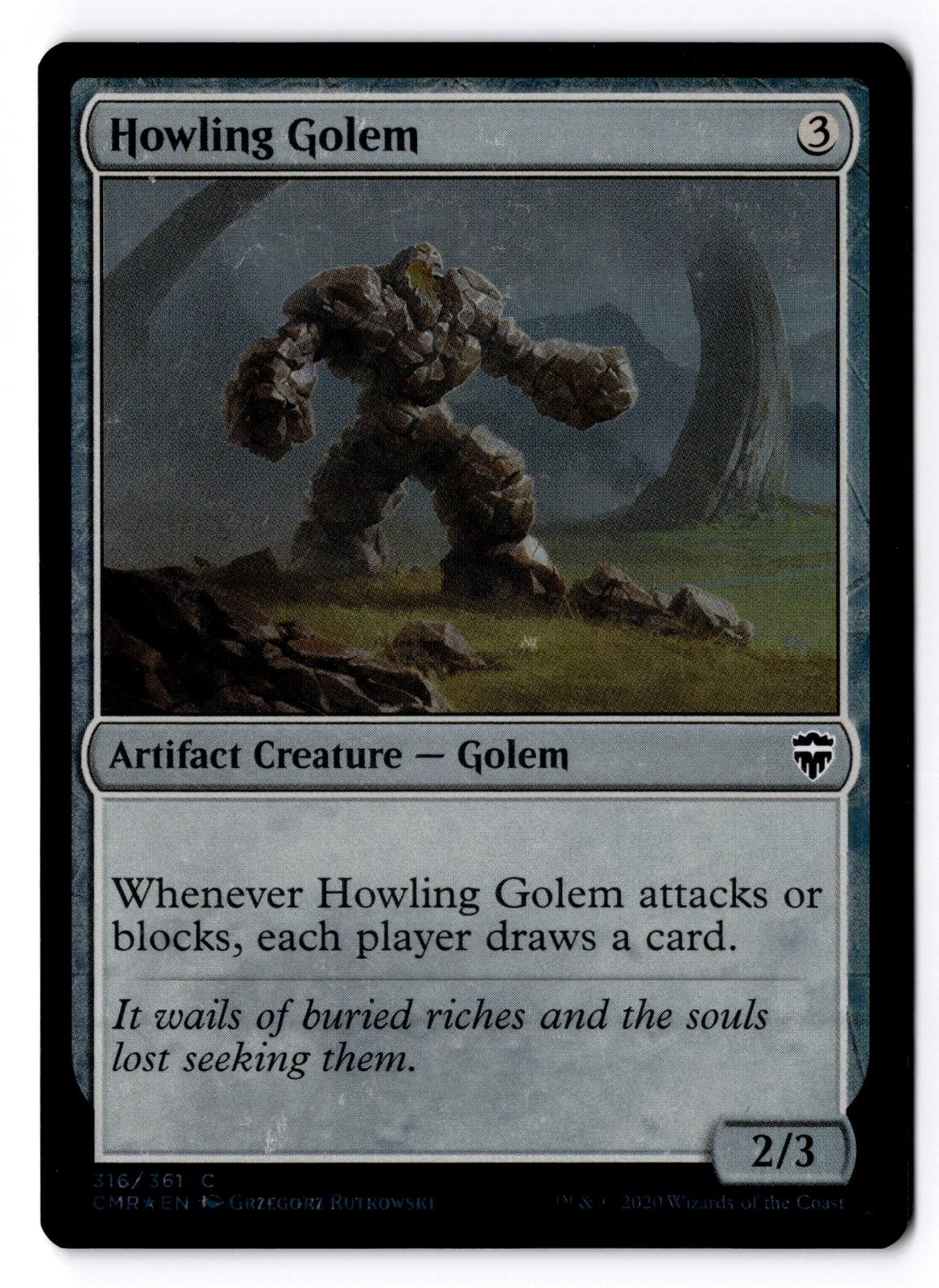 Howling Golem 316 Common Commander Legends Magic: The Gathering Foil LP