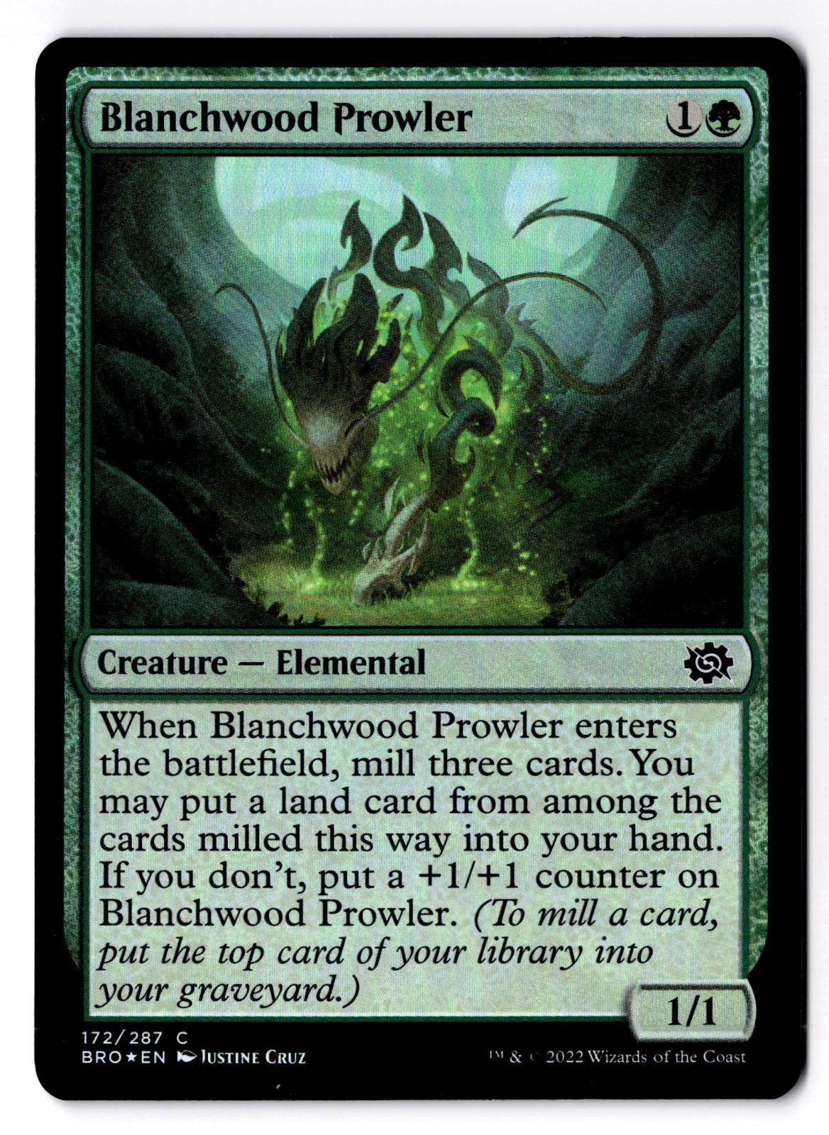 Blanchwood Prowler 172 Common The Brothers' War Magic: The Gathering Foil LP