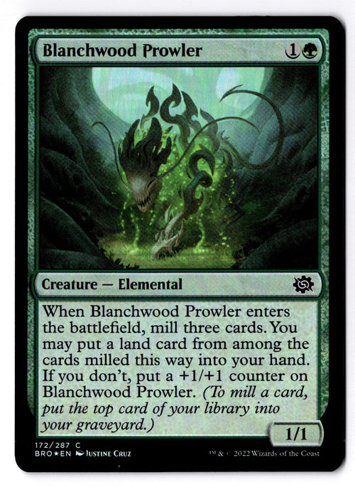 Blanchwood Prowler 172 Common The Brothers' War Magic: The Gathering Foil LP