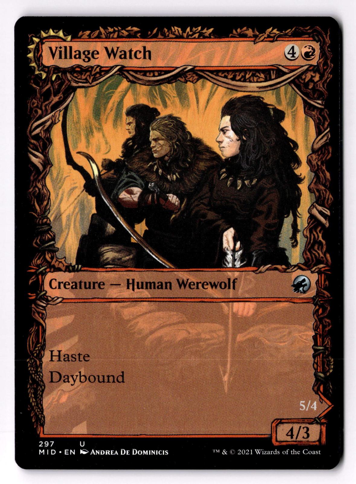 Village Watch (Showcase) 297 Innistrad: Midnight Hunt Magic: The Gathering LP