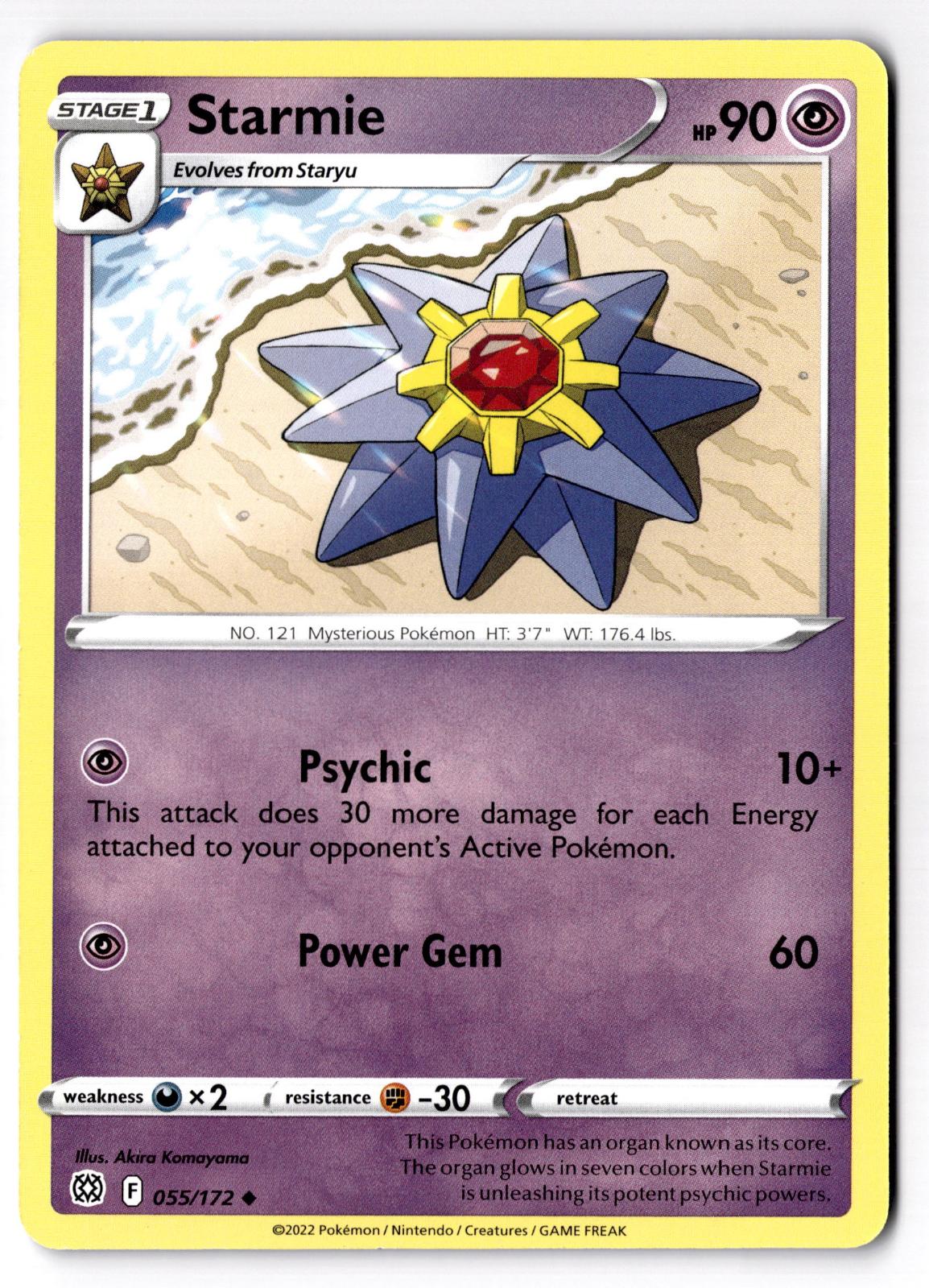 Starmie 055/172 Uncommon Brilliant Stars Pokemon Near Mint