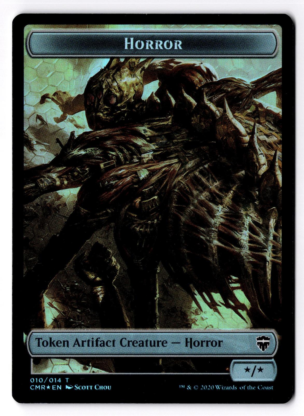 Dragon // Horror Double-Sided Token 7 // 10 Magic: The Gathering Foil MP