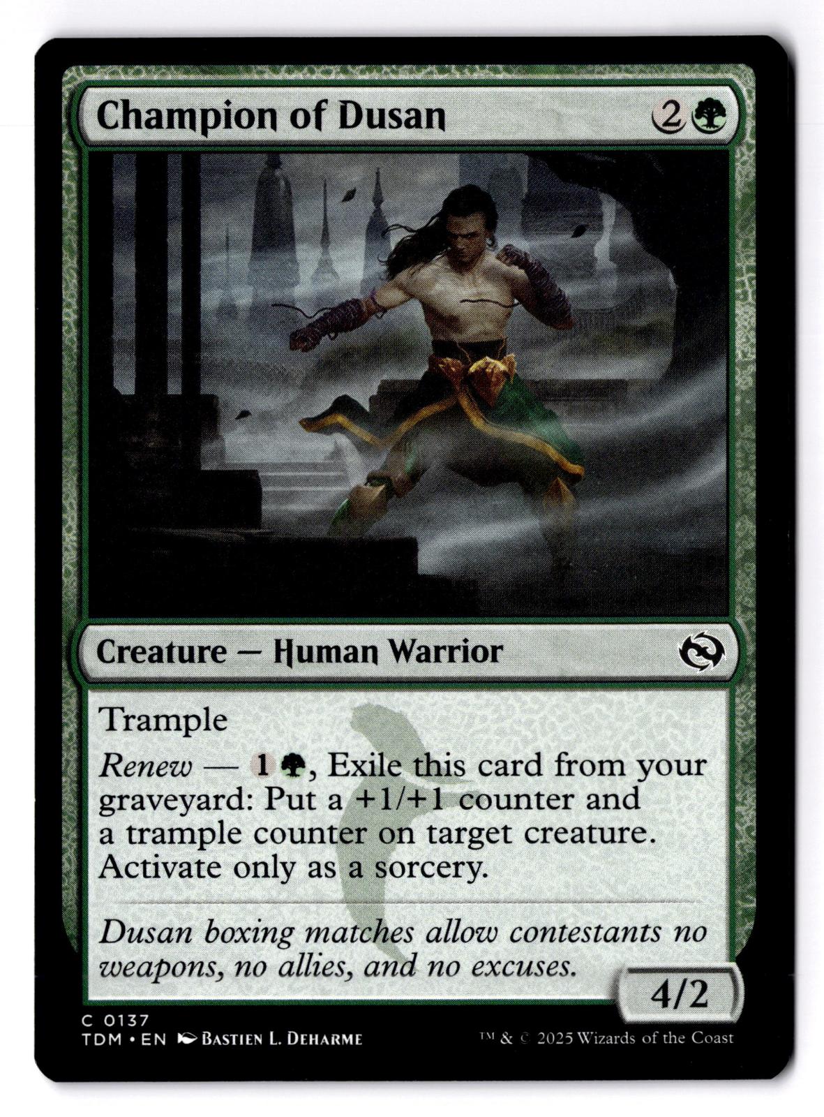 Champion of Dusan 137 Common Tarkir: Dragonstorm Magic: The Gathering LP