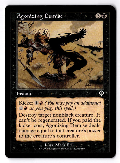 Agonizing Demise 92 Common Invasion Magic: The Gathering Moderately Played