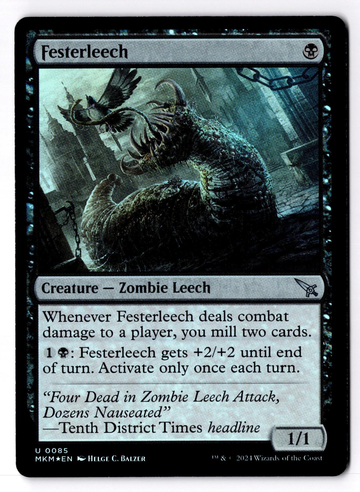 Festerleech 85 Uncommon Murders at Karlov Manor Magic: The Gathering Foil LP