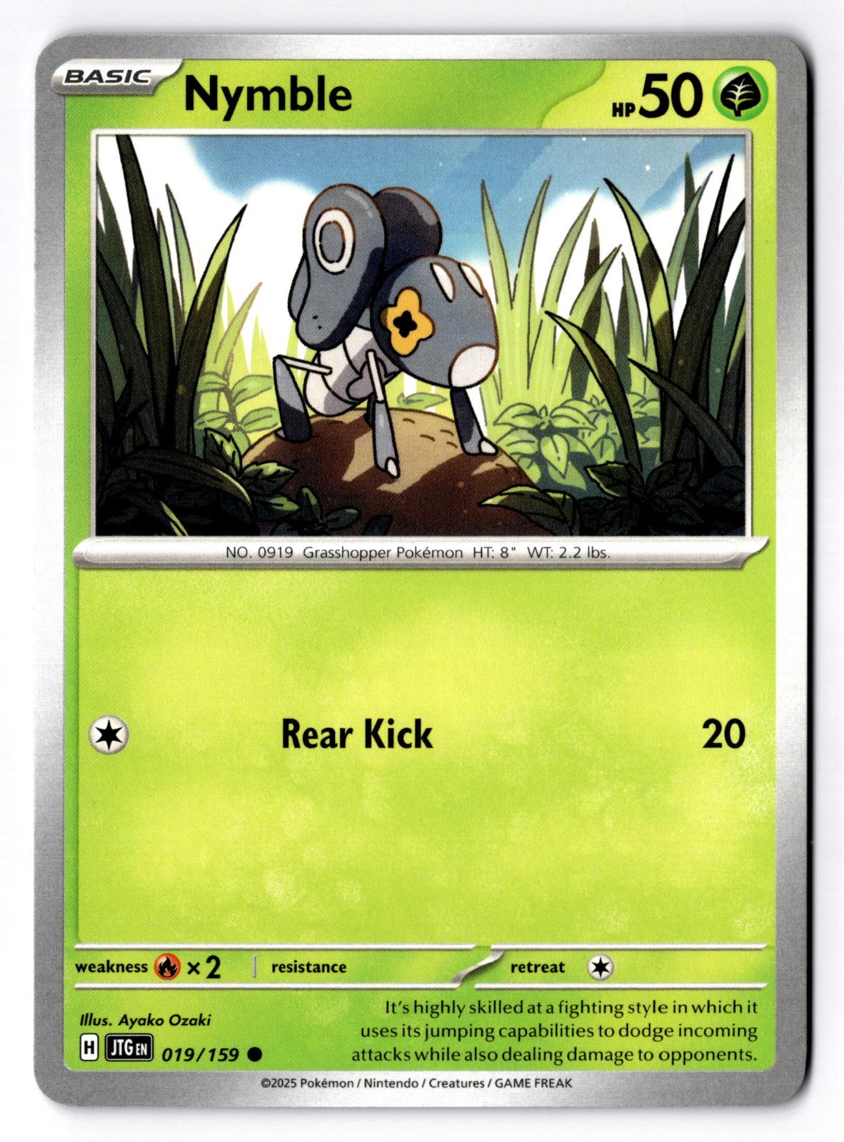 Nymble 019/159 Common Journey Together Pokemon Near Mint