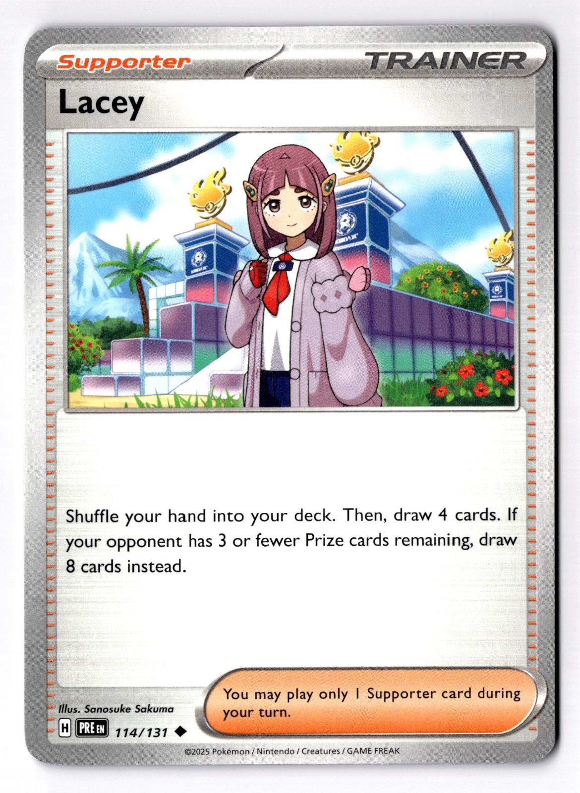 Lacey 114/131 Uncommon Prismatic Evolutions Pokemon Near Mint