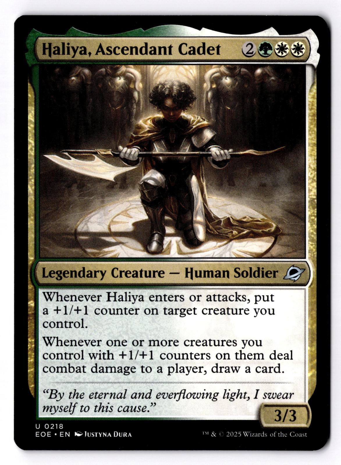 Haliya, Ascendant Cadet 218 Uncommon Edge of Eternities Magic: The Gathering LP