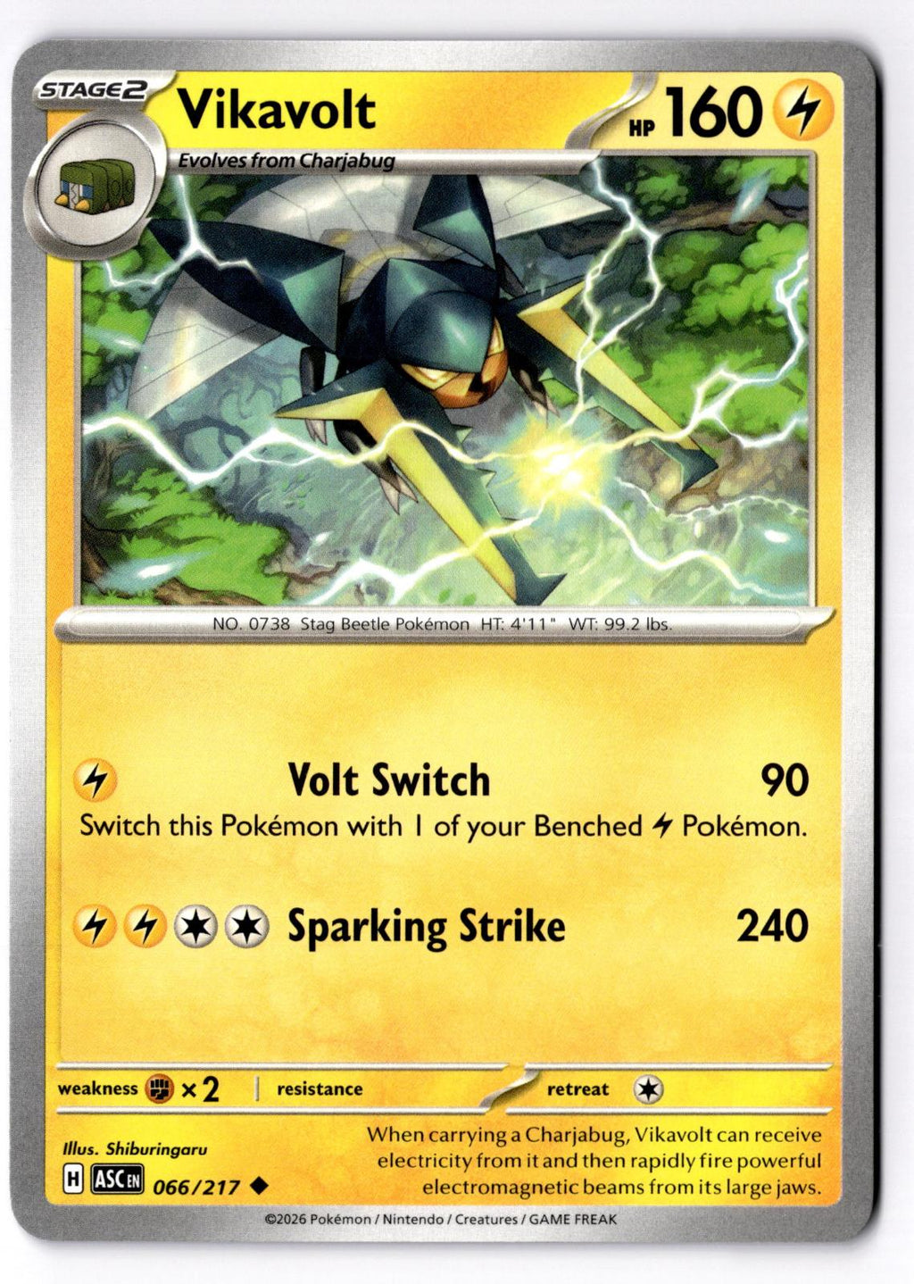 Vikavolt 066/217 Uncommon Ascended Heroes Pokemon Near Mint