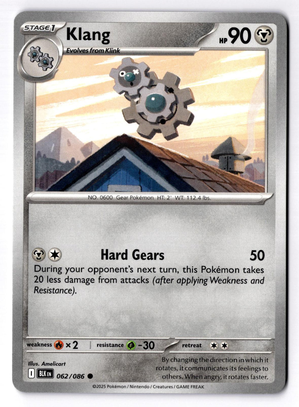 Klang 062/086 Common Black Bolt Pokemon Near Mint