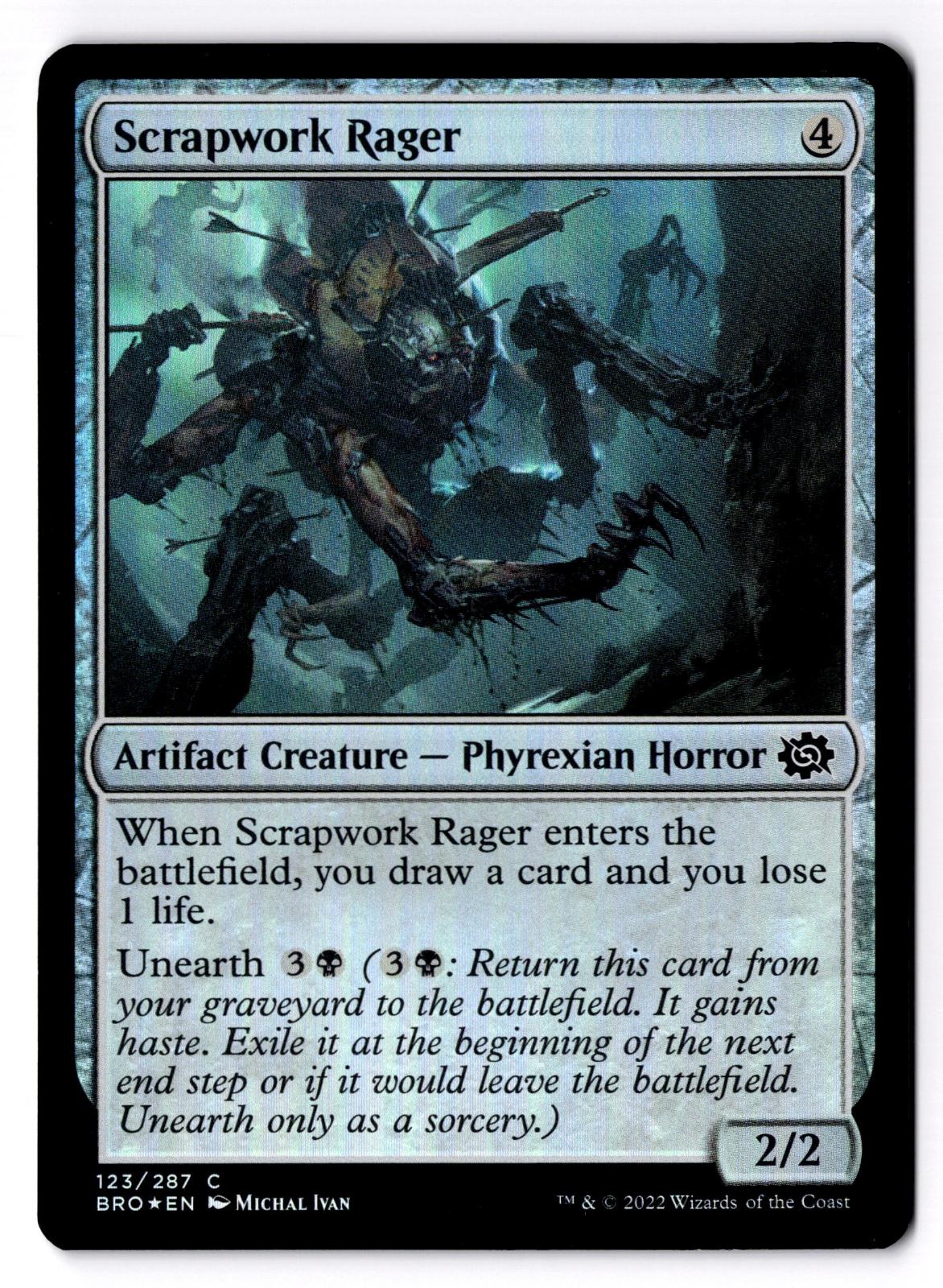 Scrapwork Rager 123 Common The Brothers' War Magic: The Gathering Foil LP