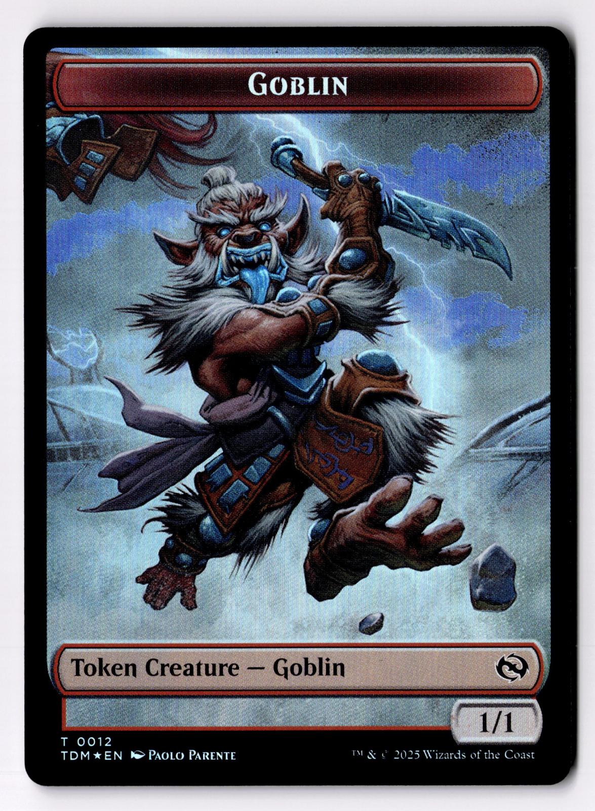 Goblin // Warrior Double-Sided Token 12 // 13 Magic: The Gathering Foil LP