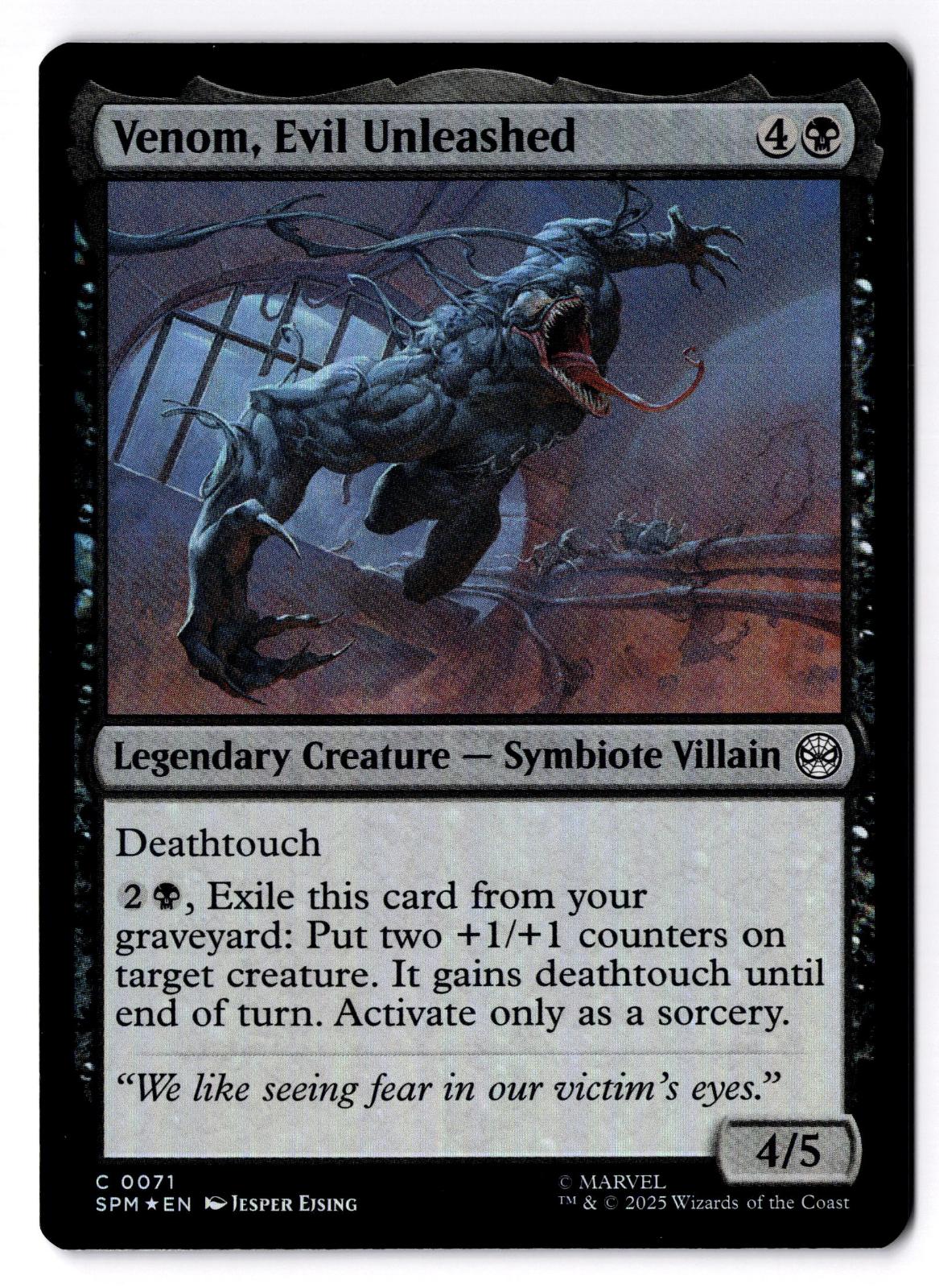 Venom, Evil Unleashed 71 Common Marvel's Spider-Man Magic: The Gathering Foil LP