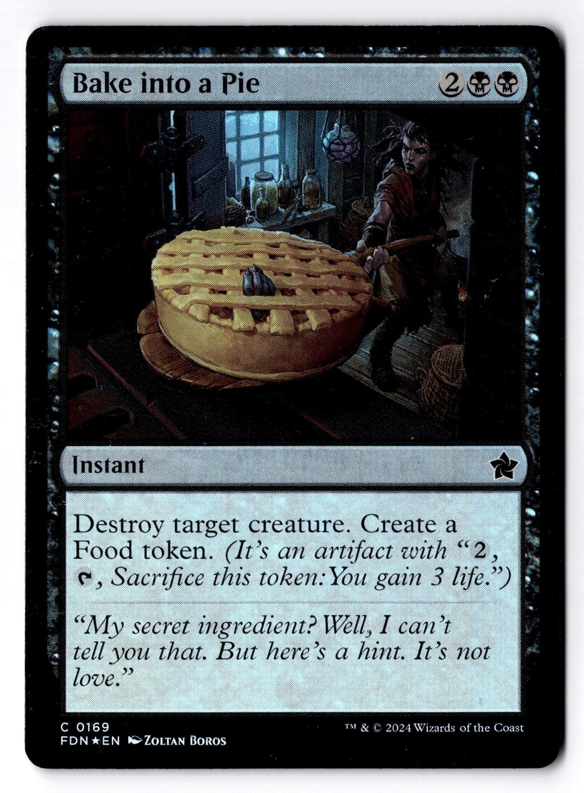 Bake into a Pie 169 Common Foundations Magic: The Gathering Foil Lightly Played