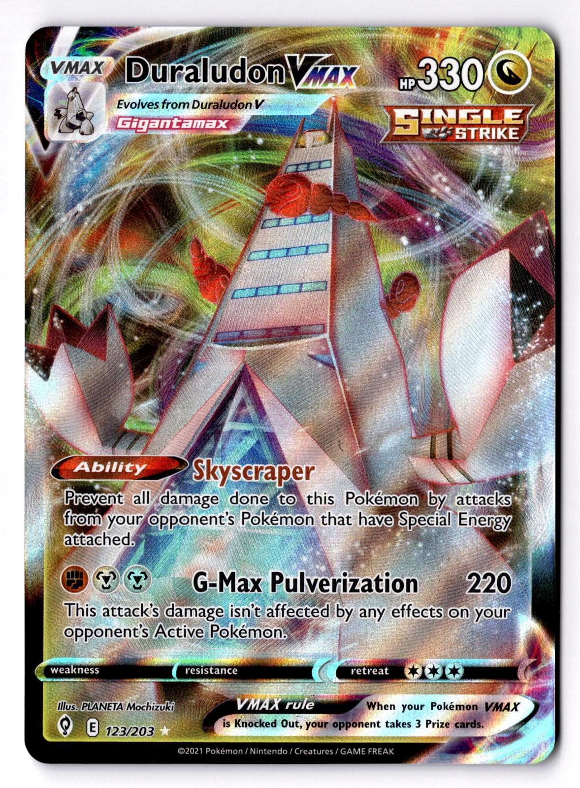 Duraludon VMAX 123/203 Holo Ultra Rare Evolving Skies Pokemon Near Mint