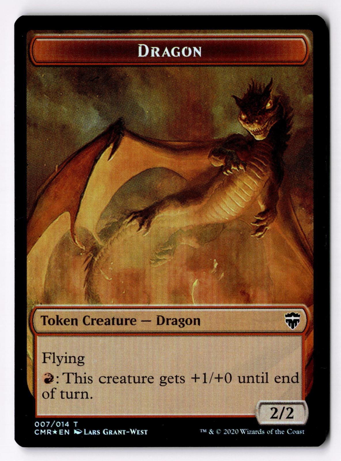 Dragon // Horror Double-Sided Token 7 // 10 Magic: The Gathering Foil MP