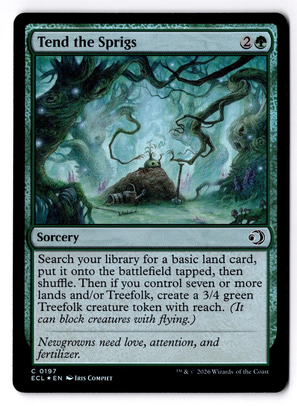 Tend the Sprigs 197 Common Lorwyn Eclipsed Magic: The Gathering Foil LP