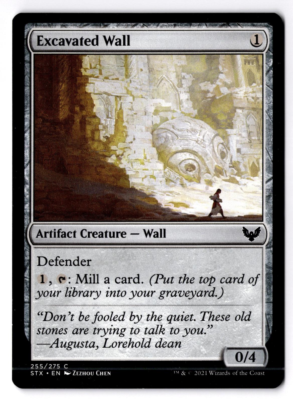 Excavated Wall 255 Common Strixhaven: School of Mages Magic: The Gathering LP