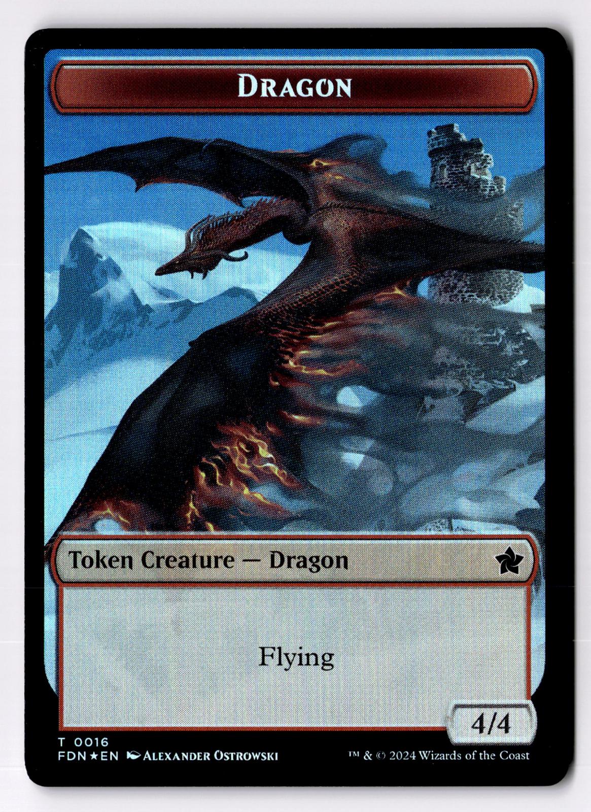 Dragon // Dragon Doubled-Sided Token 16 // 17 Magic: The Gathering Foil LP