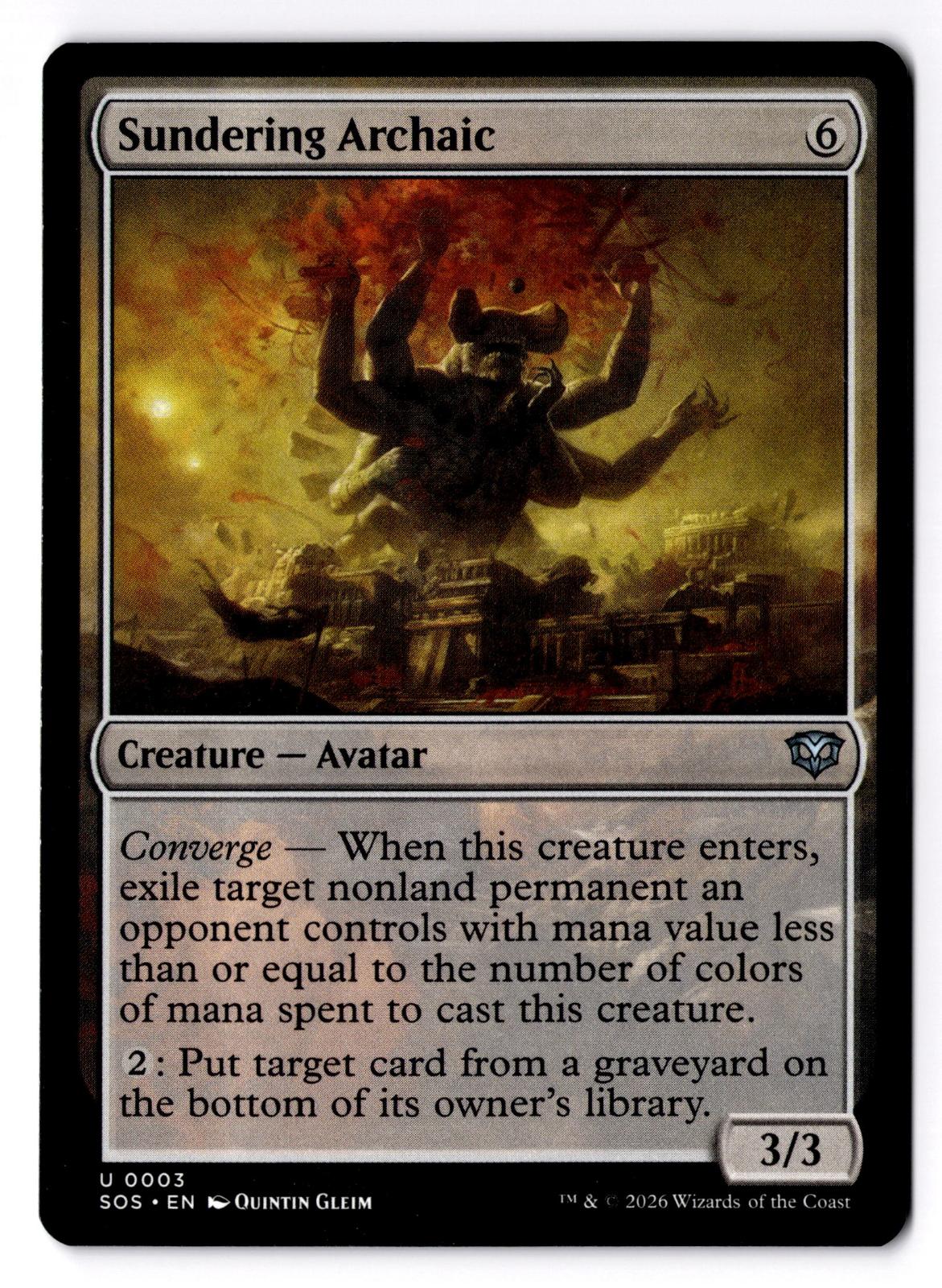 Sundering Archaic 3 Uncommon Secrets of Strixhaven Magic: The Gathering LP