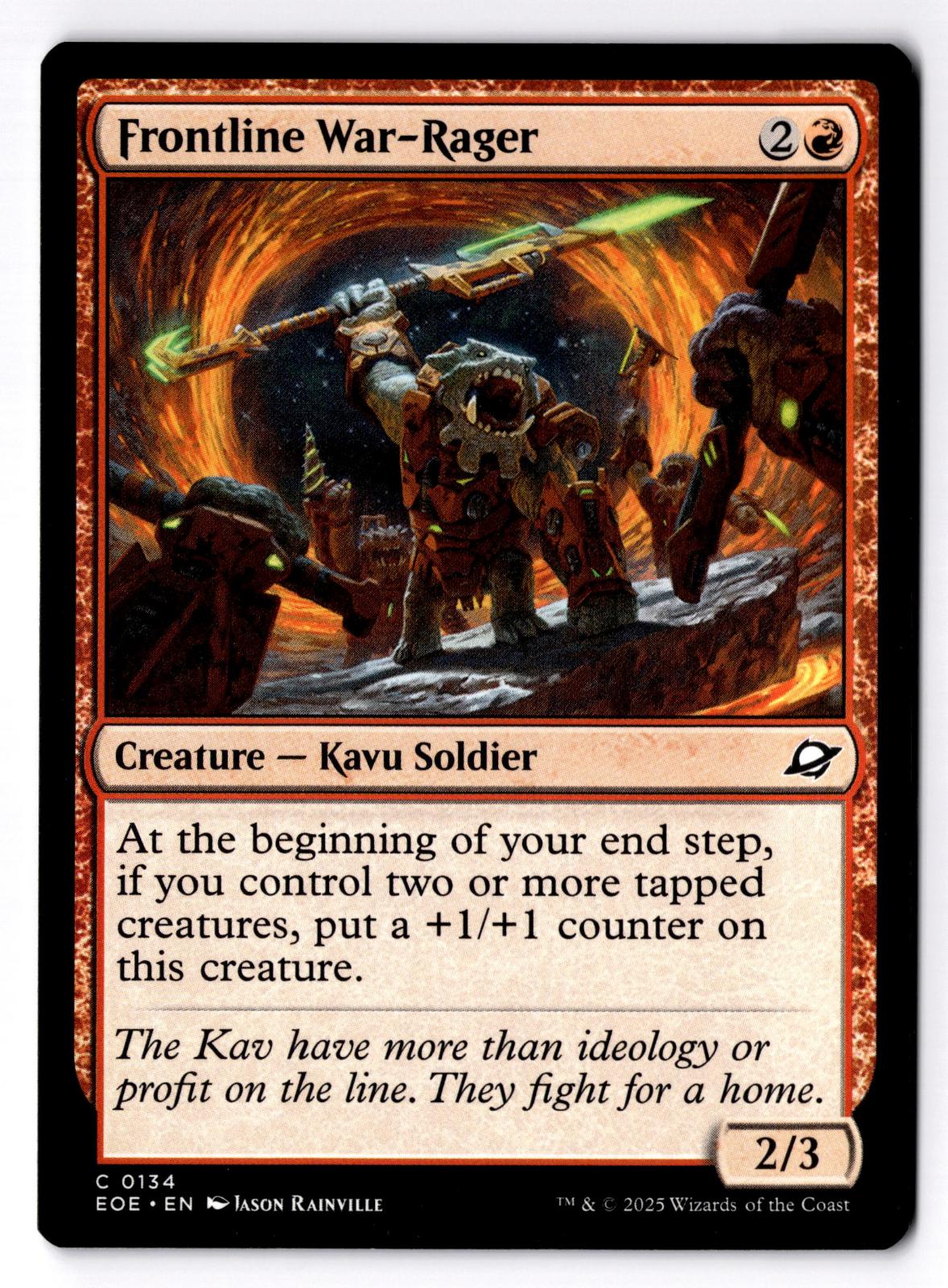 Frontline War-Rager 134 Common Edge of Eternities Magic: The Gathering LP