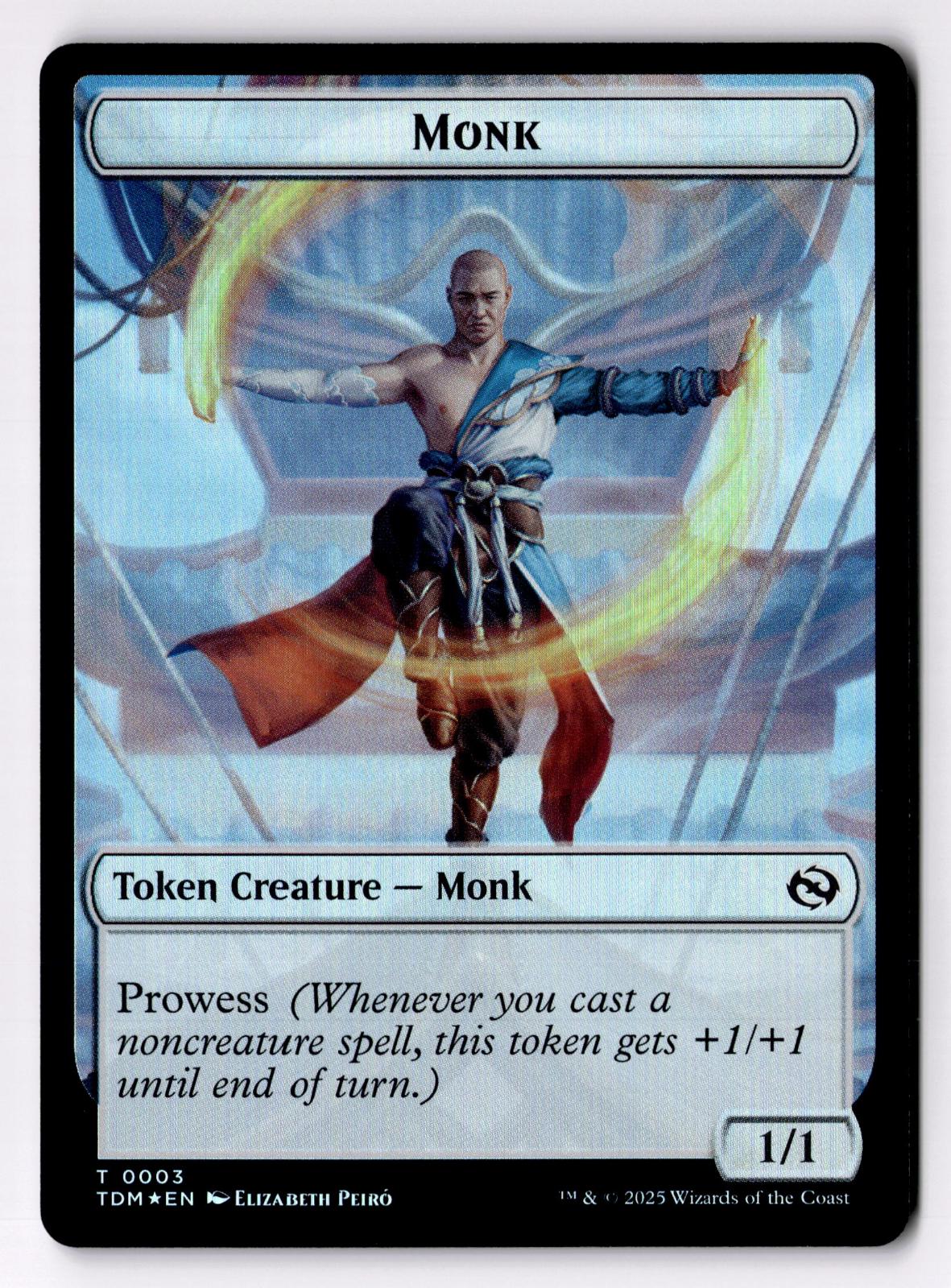 Bird // Monk Double-Sided Token 2 // 3 Magic: The Gathering Foil LP