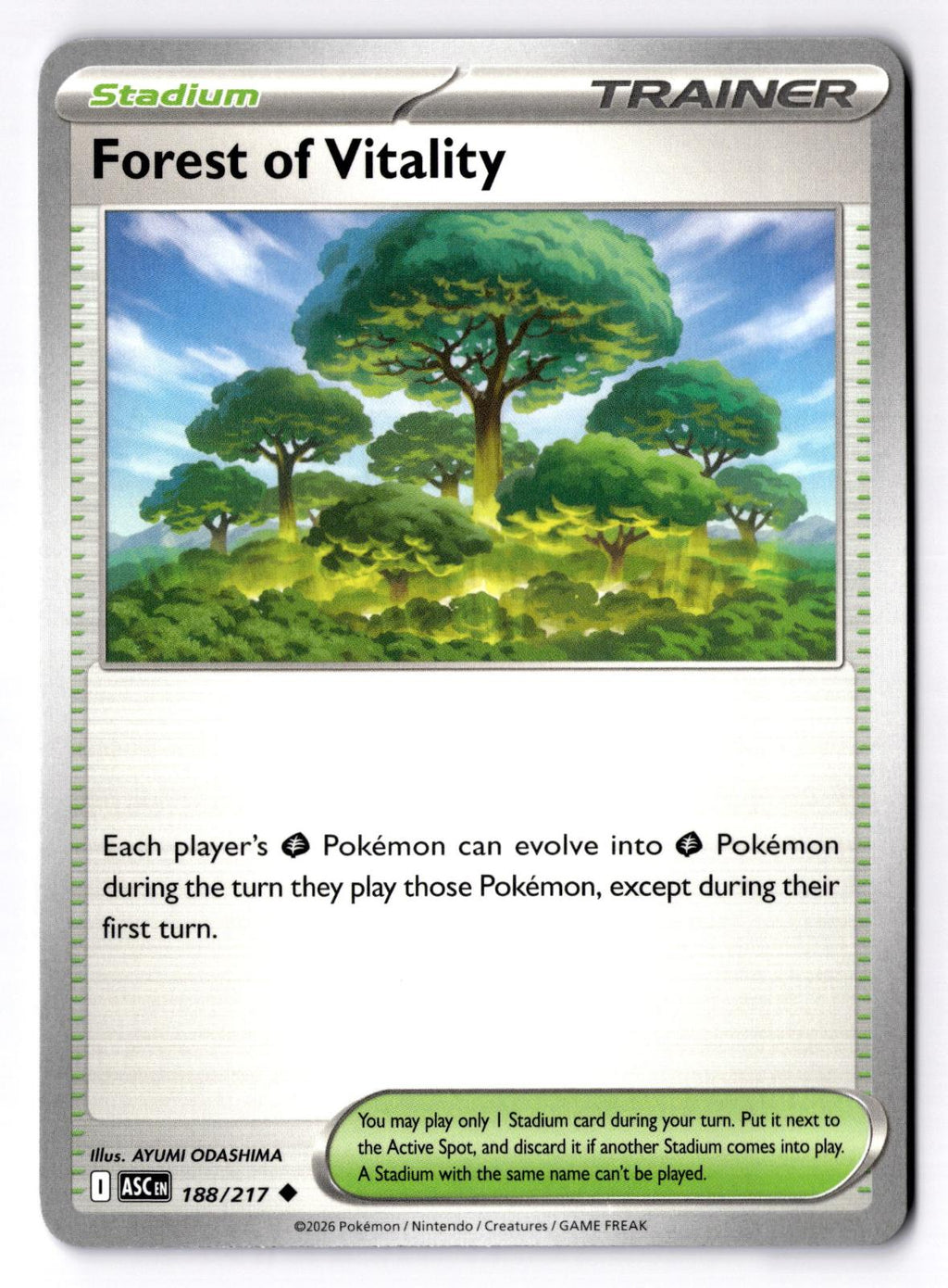 Forest of Vitality 188/217 Uncommon Ascended Heroes Pokemon Near Mint