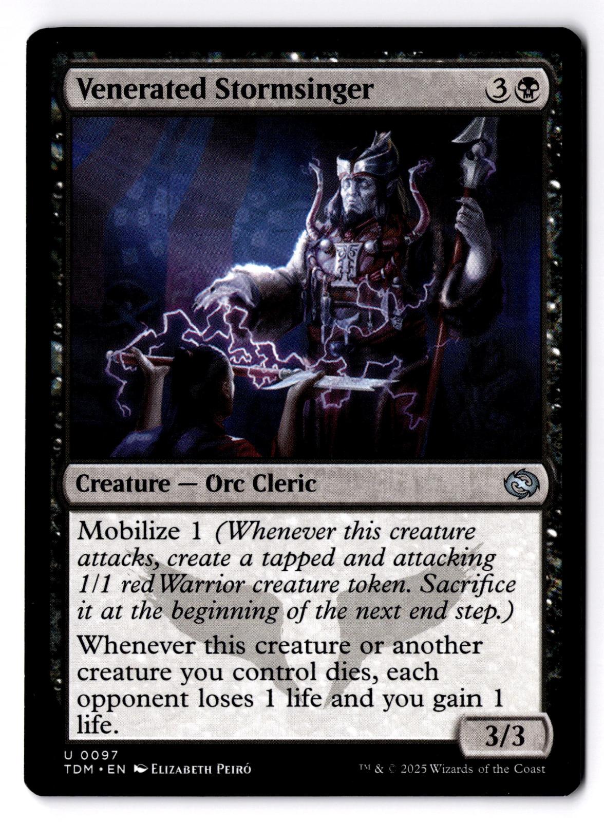 Venerated Stormsinger 97 Uncommon Tarkir: Dragonstorm Magic: The Gathering LP