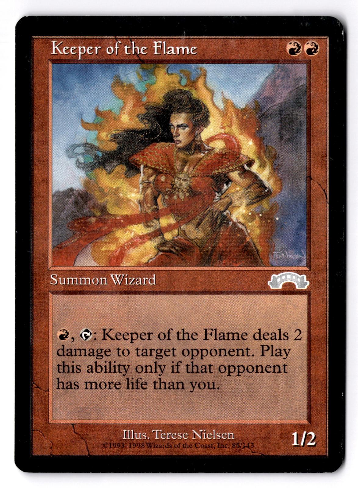 Keeper of the Flame 85 Uncommon Exodus Magic: The Gathering Moderately Played