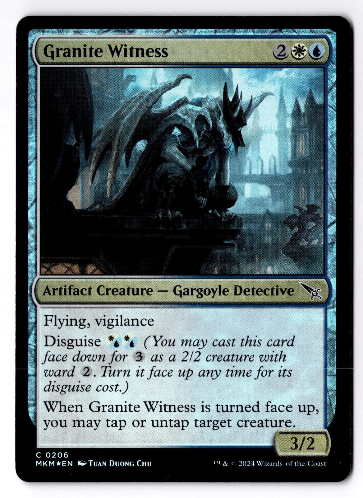 Granite Witness 206 Common Murders at Karlov Manor Magic: The Gathering Foil LP