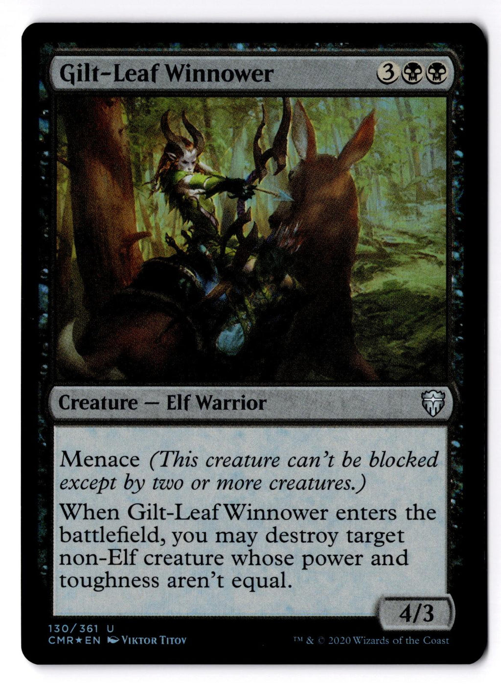 Gilt-Leaf Winnower 130 Uncommon Commander Legends Magic: The Gathering Foil LP