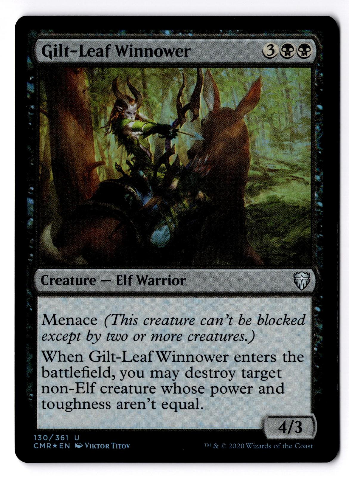 Gilt-Leaf Winnower 130 Uncommon Commander Legends Magic: The Gathering Foil LP