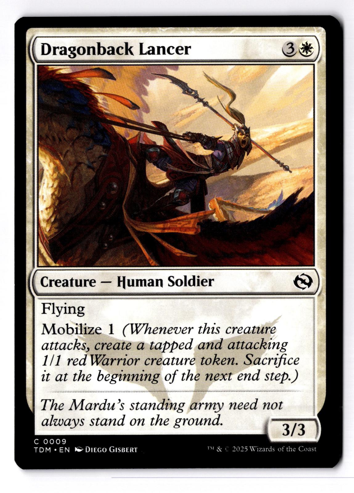 Dragonback Lancer 9 Common Tarkir: Dragonstorm Magic: The Gathering LP