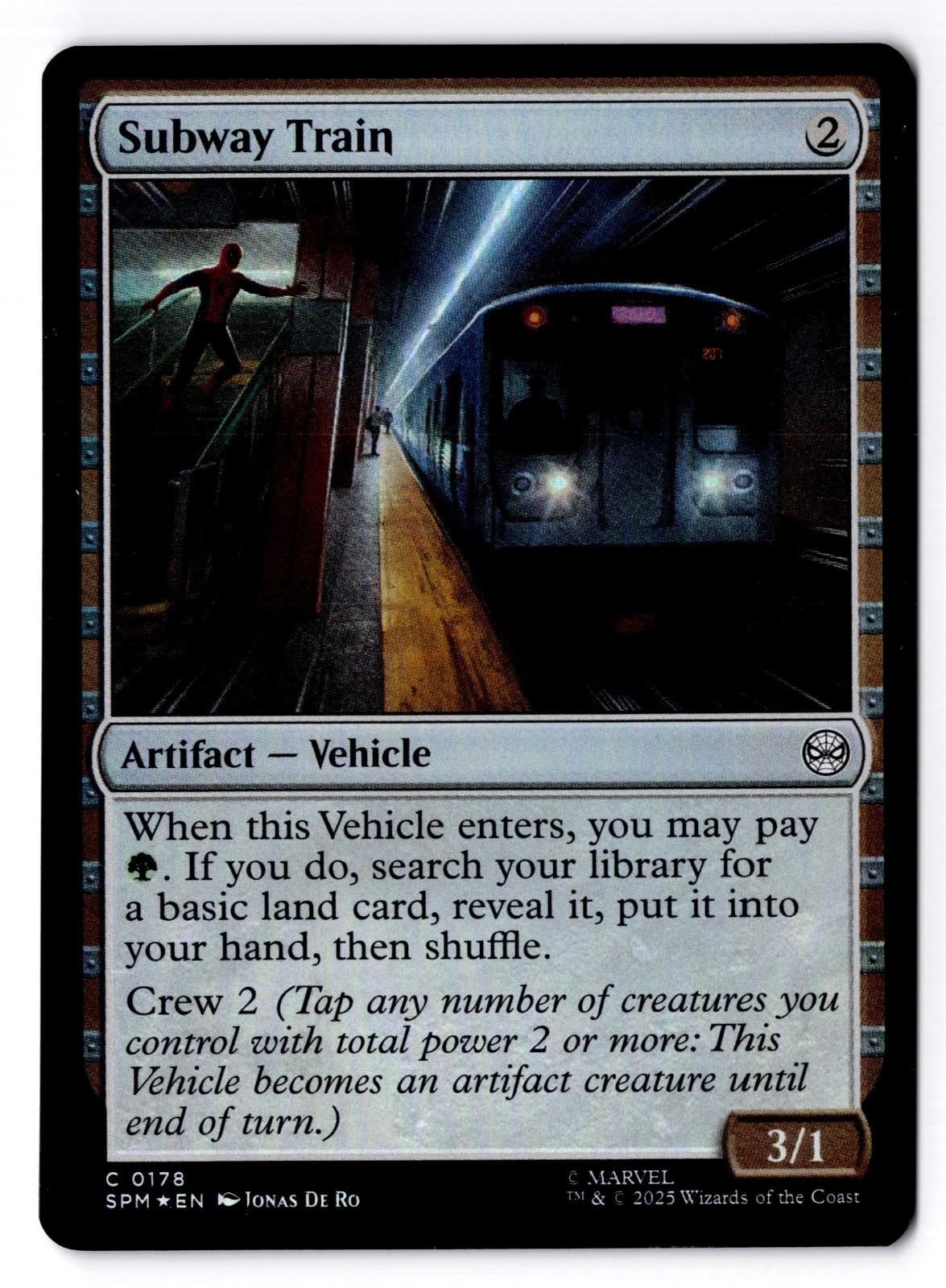 Subway Train 178 Common Marvel's Spider-Man Magic: The Gathering Foil LP