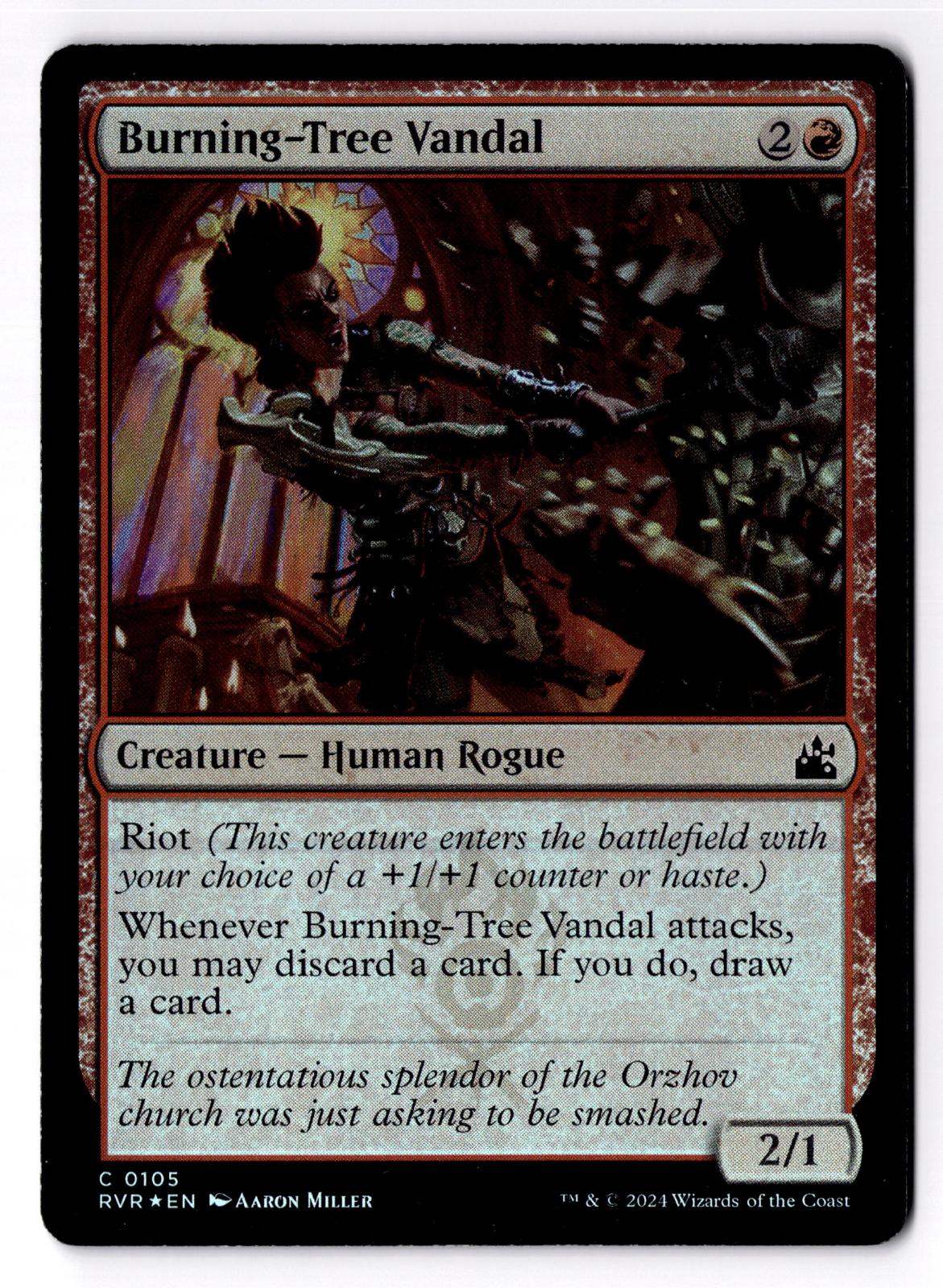 Burning-Tree Vandal 105 Common Ravnica Remastered Magic: The Gathering Foil MP