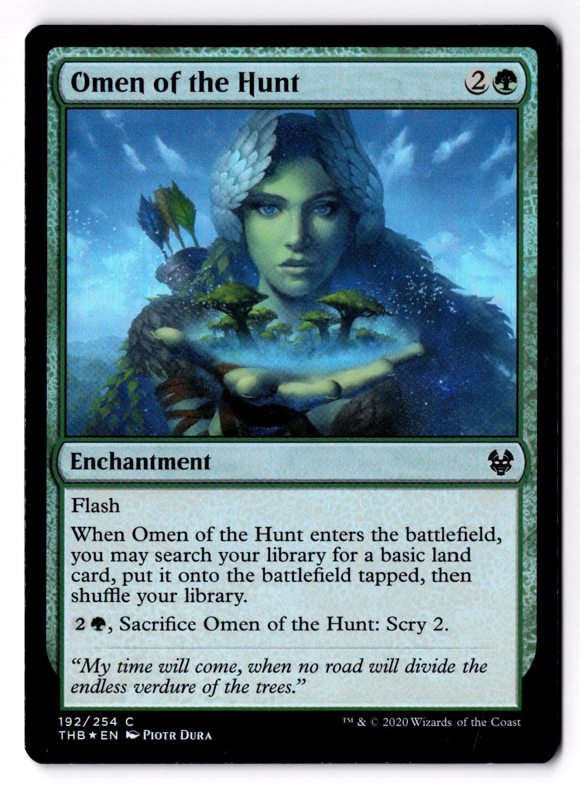 Omen of the Hunt 192 Common Theros Beyond Death Magic: The Gathering Foil LP