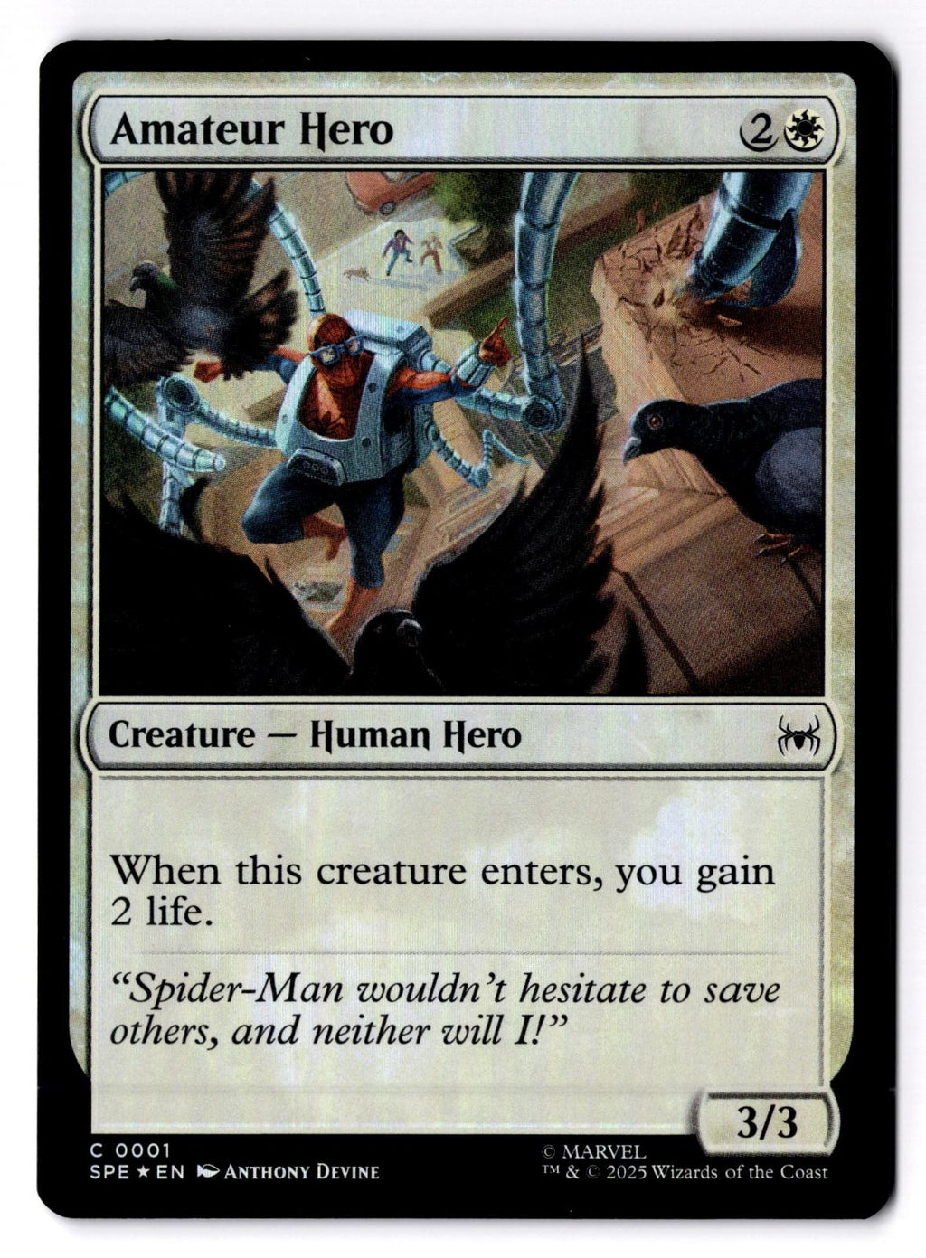 Amateur Hero 1 Marvel's Spider-Man: Eternal-Legal Magic: The Gathering Foil LP